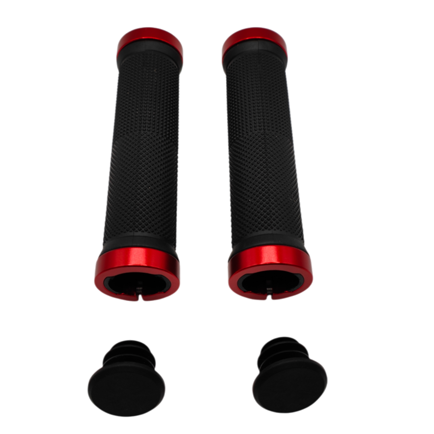 Bicycle Grips Handlebar Grips Straight Rubber Grips Red for eBike City bike MTB