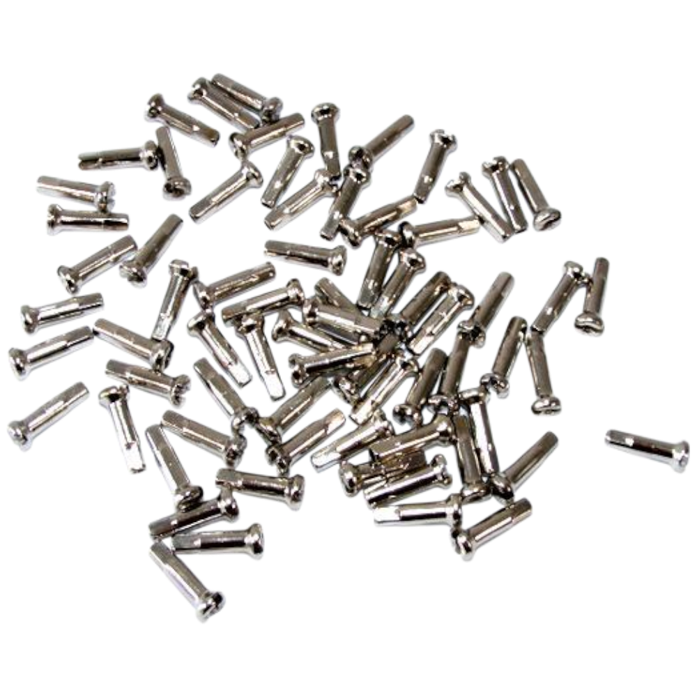 100x E-Bike-Nippel aus Messing für Speichen Ø 2 mm Speichennippel Nippel 16 mm