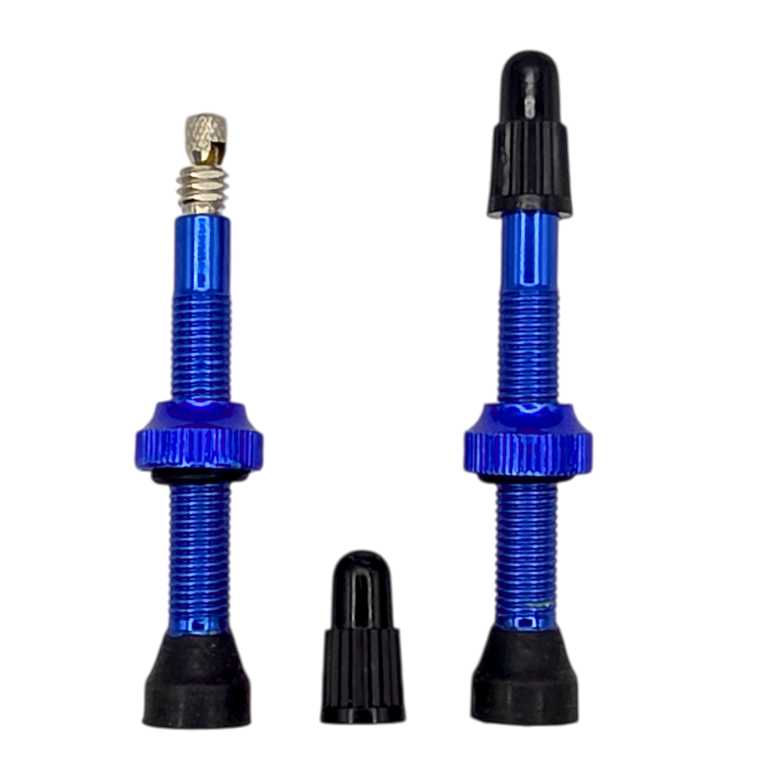 2x Fahrrad Tubeless-Ventil 60 mm Presta Sclaverand Fahrradventil SV blau