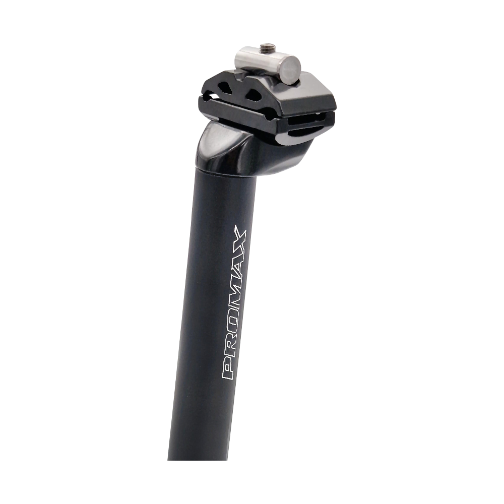Ø 25,4 mm PROMAX Sattelstütze Aluminium Silber 400mm Fahrrad schwarz matt