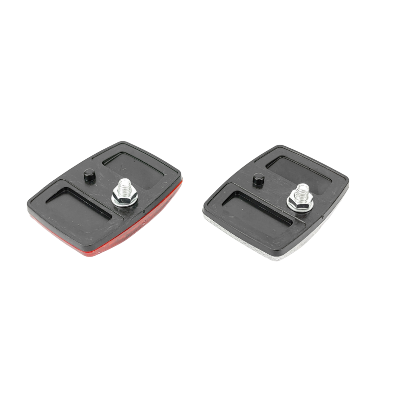 Reflector set bicycle front + rear detachable for luggage carrier, basket, frame