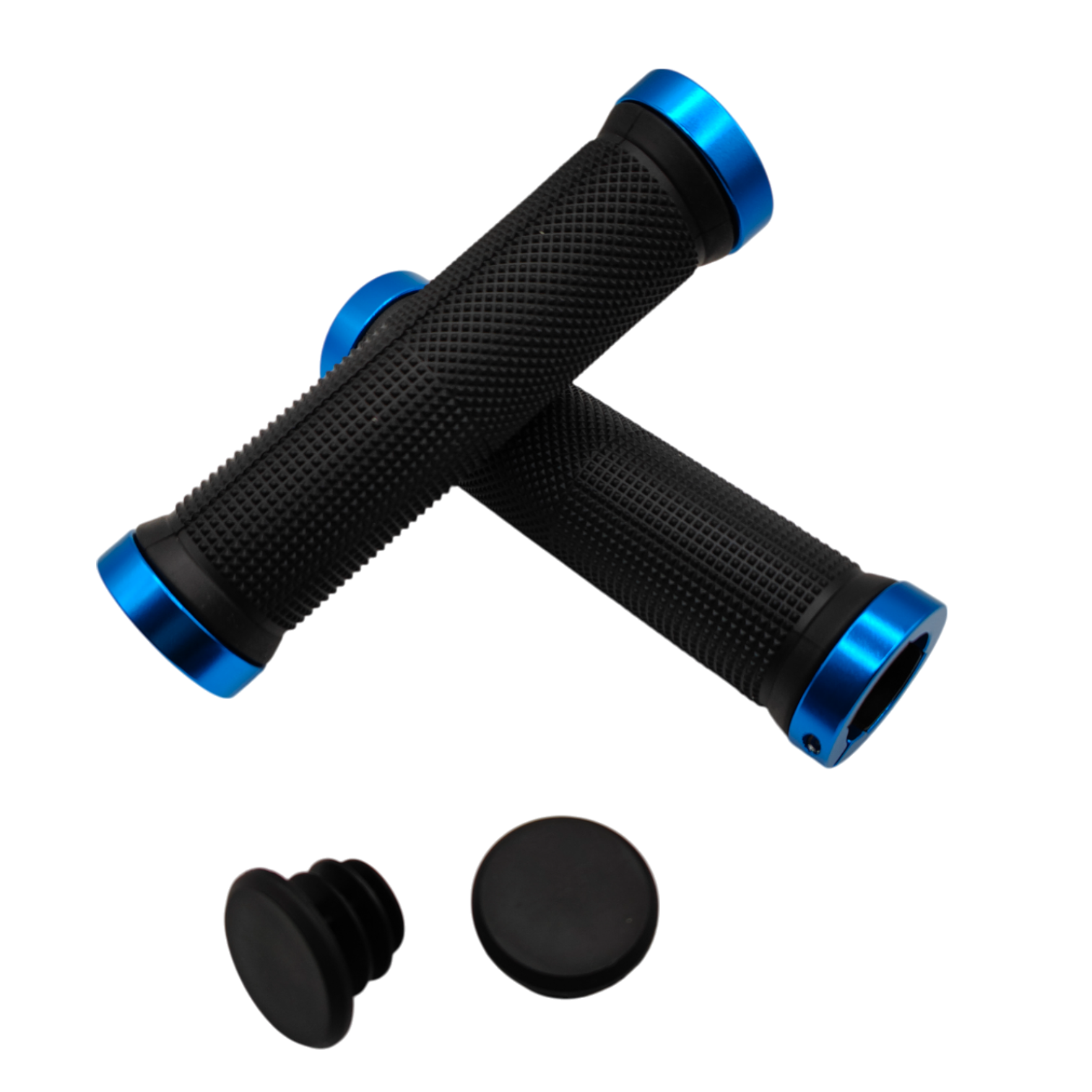 Bicycle Grips Handlebar Grips Straight Rubber Grips Blue for eBike City bike MTB