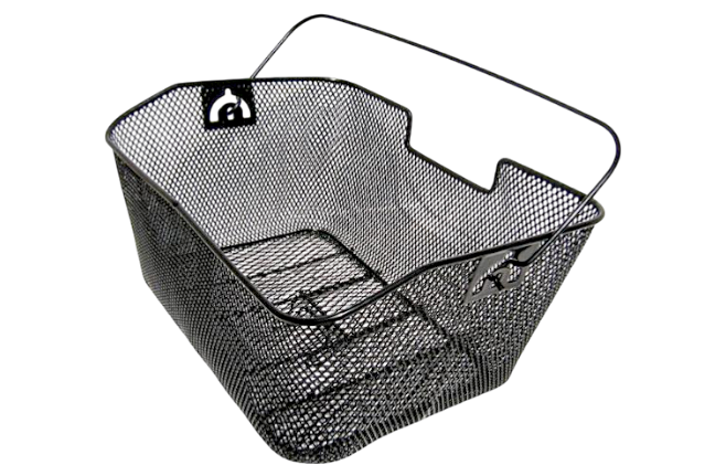 Fahrradkorb Korb für Gepäckträger ca. 40 x 30 x 18 cm hinten schwarz Metall