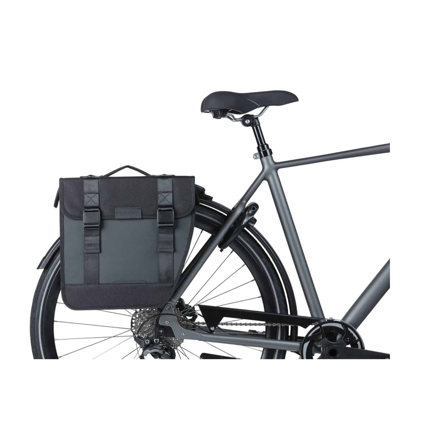 Basil Double Pannier Bike Bag 28L MIK Waterproof IPX3 Polyester Black