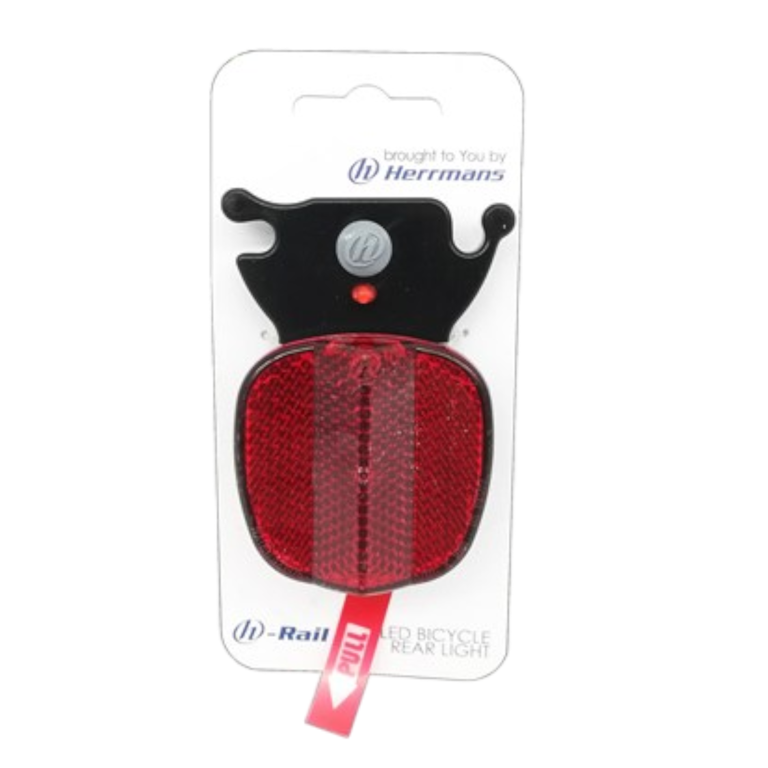 Bicycle rear light 100 hours lighting reflector continuous light battery Herrmans