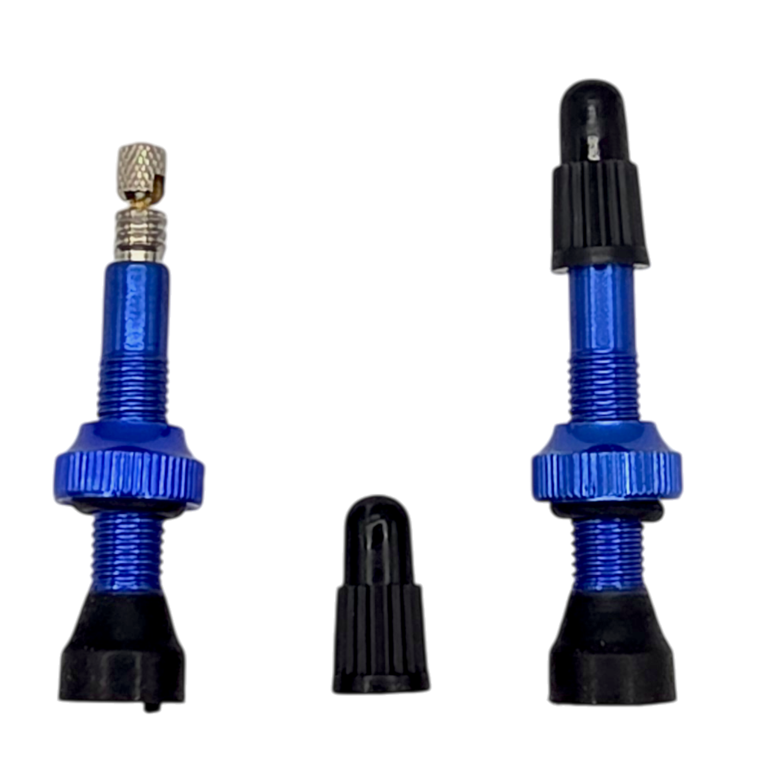 2x Fahrrad Tubeless-Ventil 50 mm Presta Sclaverand Fahrradventil SV blau