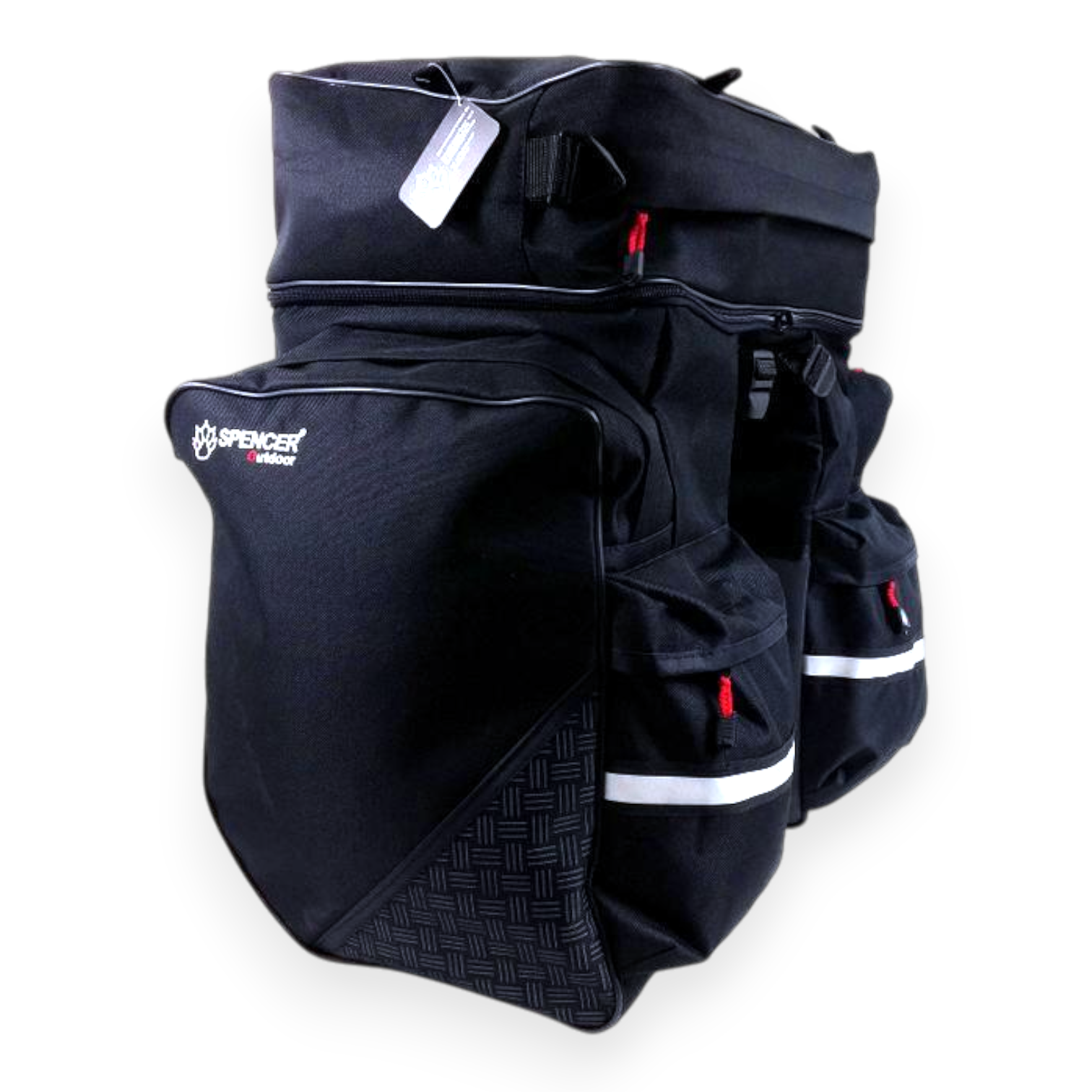 Spencer Dreifachtasche Fahrradtasche schwarz Maxi Grid 49 Liter Tasche